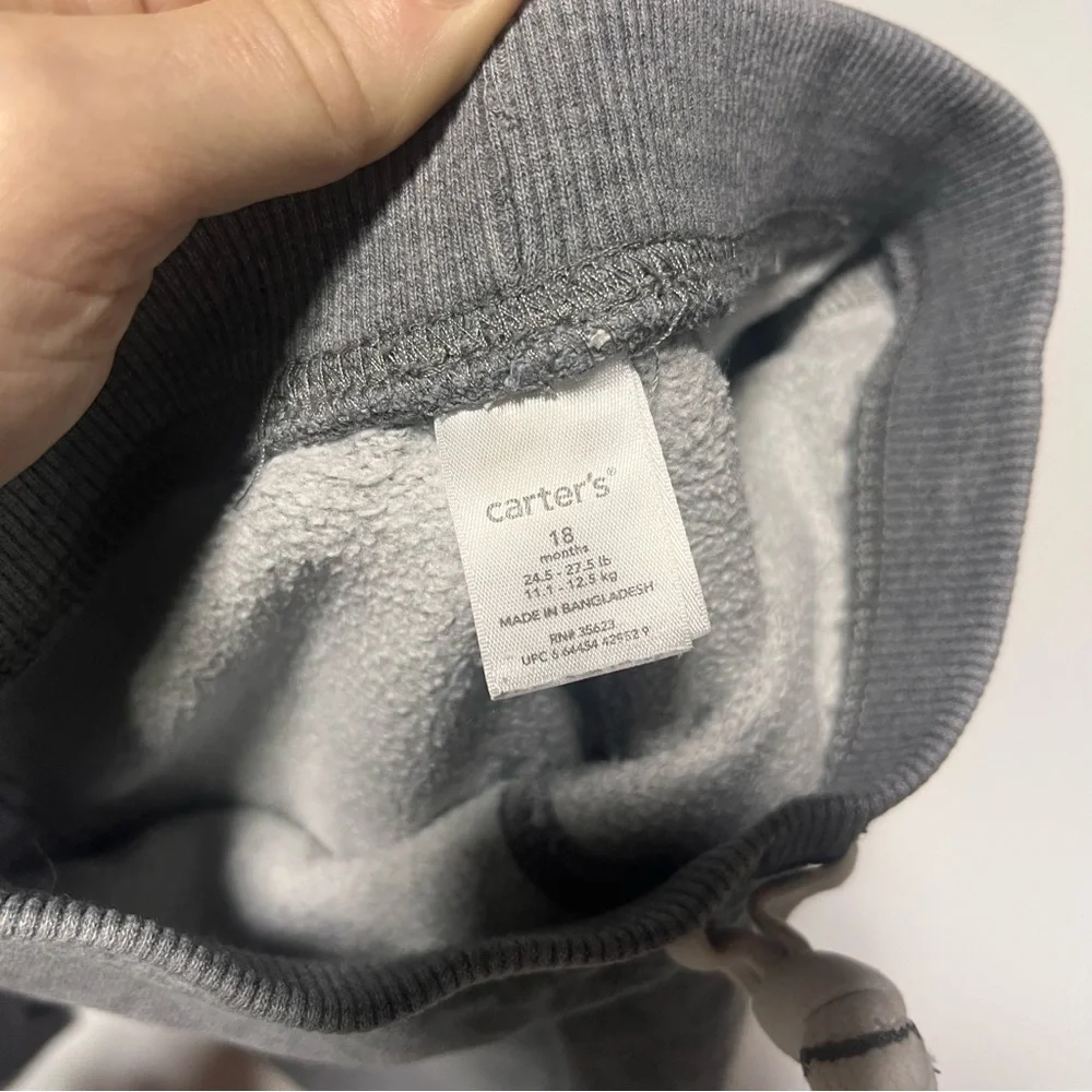 Carter's Black and Gray Kids Set of 2 Joggers with Sporty Patches